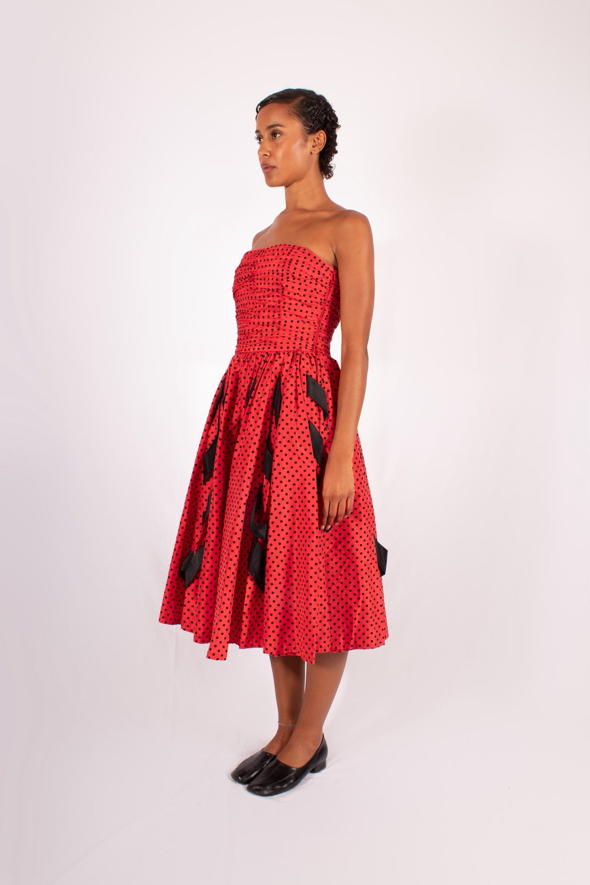 1980s Escada Polka Dot Dress