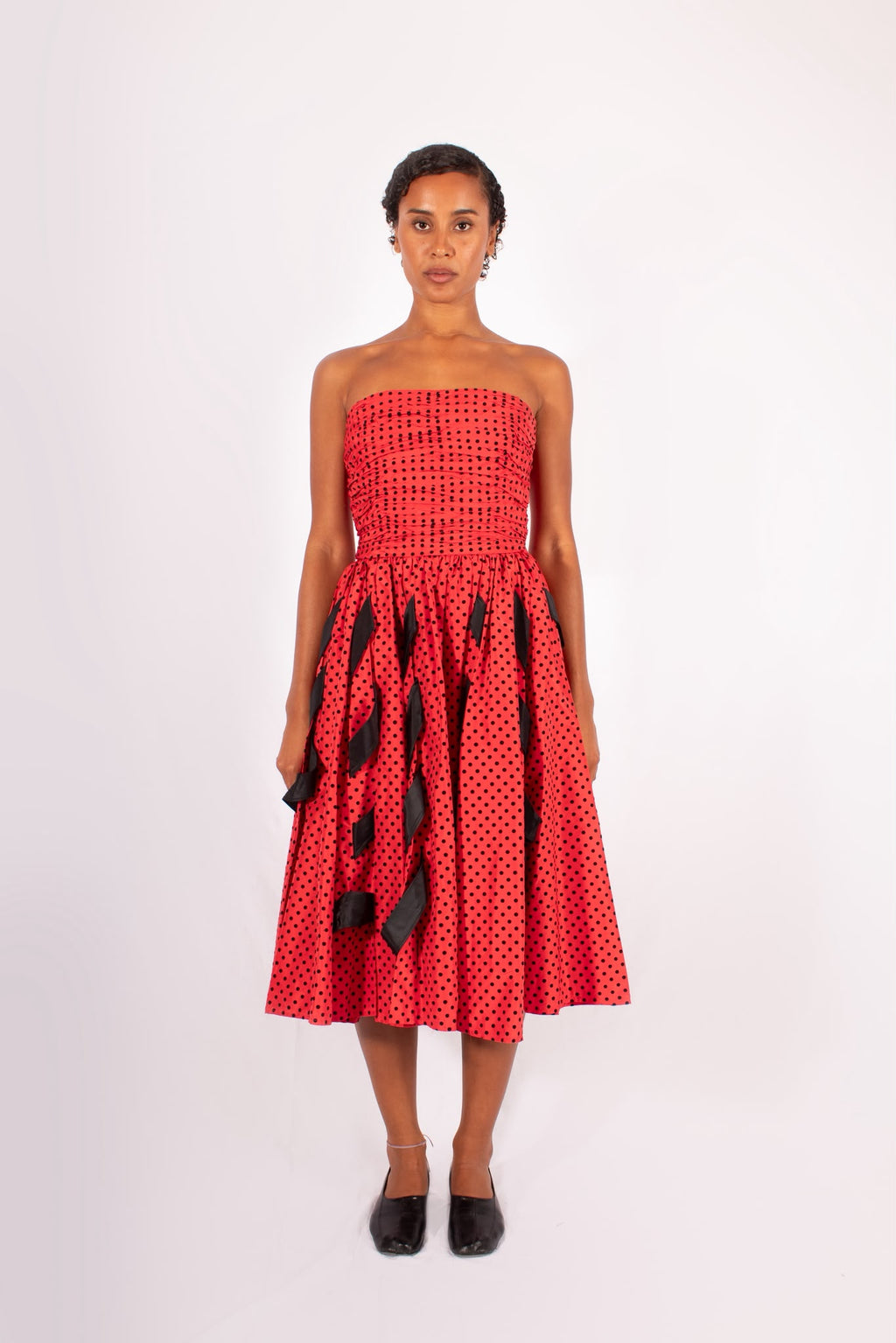 1980s Escada Polka Dot Dress