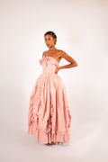 1980s Laura Ashley Pink Ball Gown