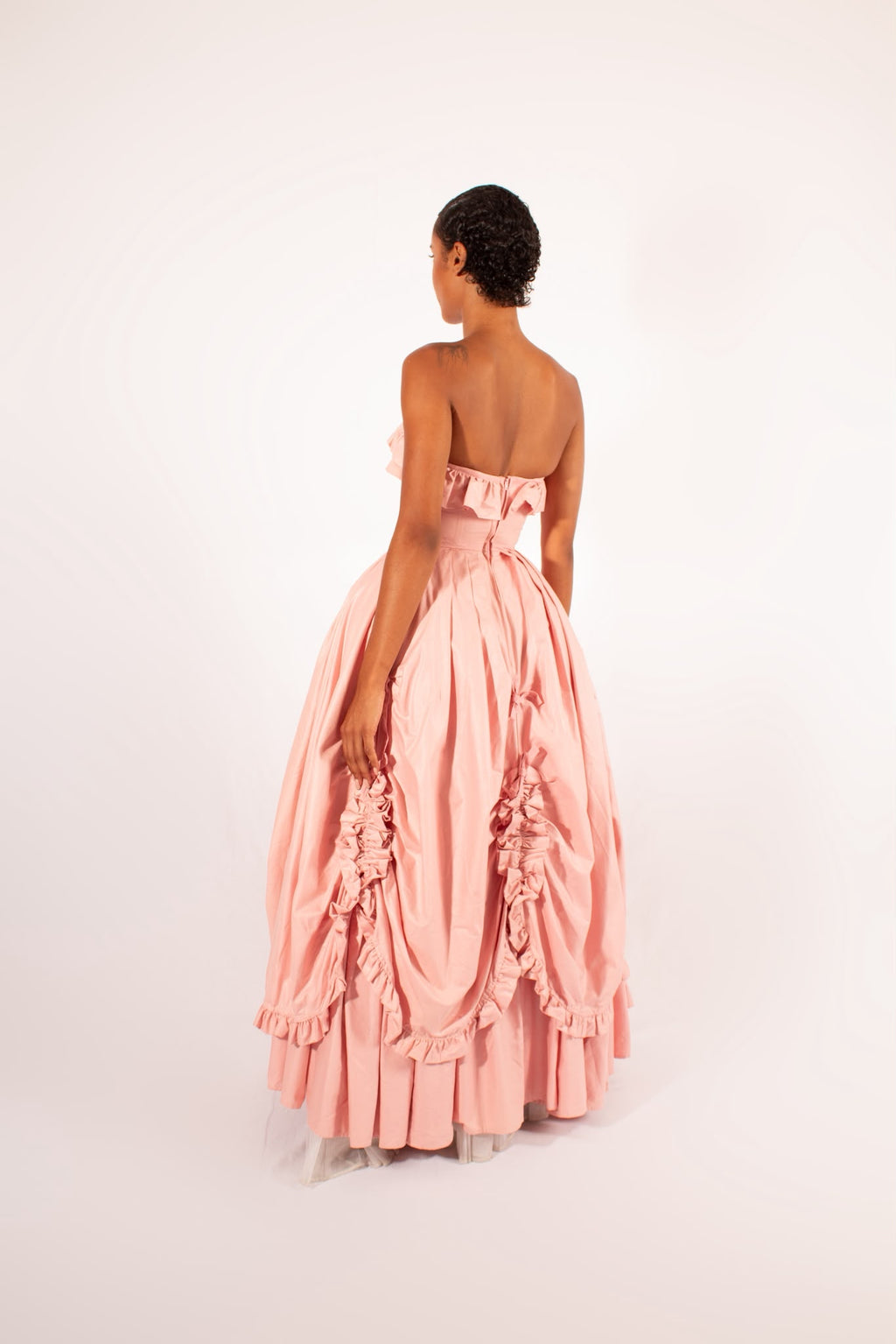 1980s Laura Ashley Pink Ball Gown
