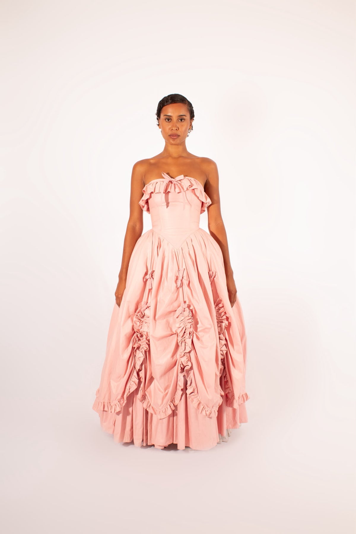 1980s Laura Ashley Pink Ball Gown