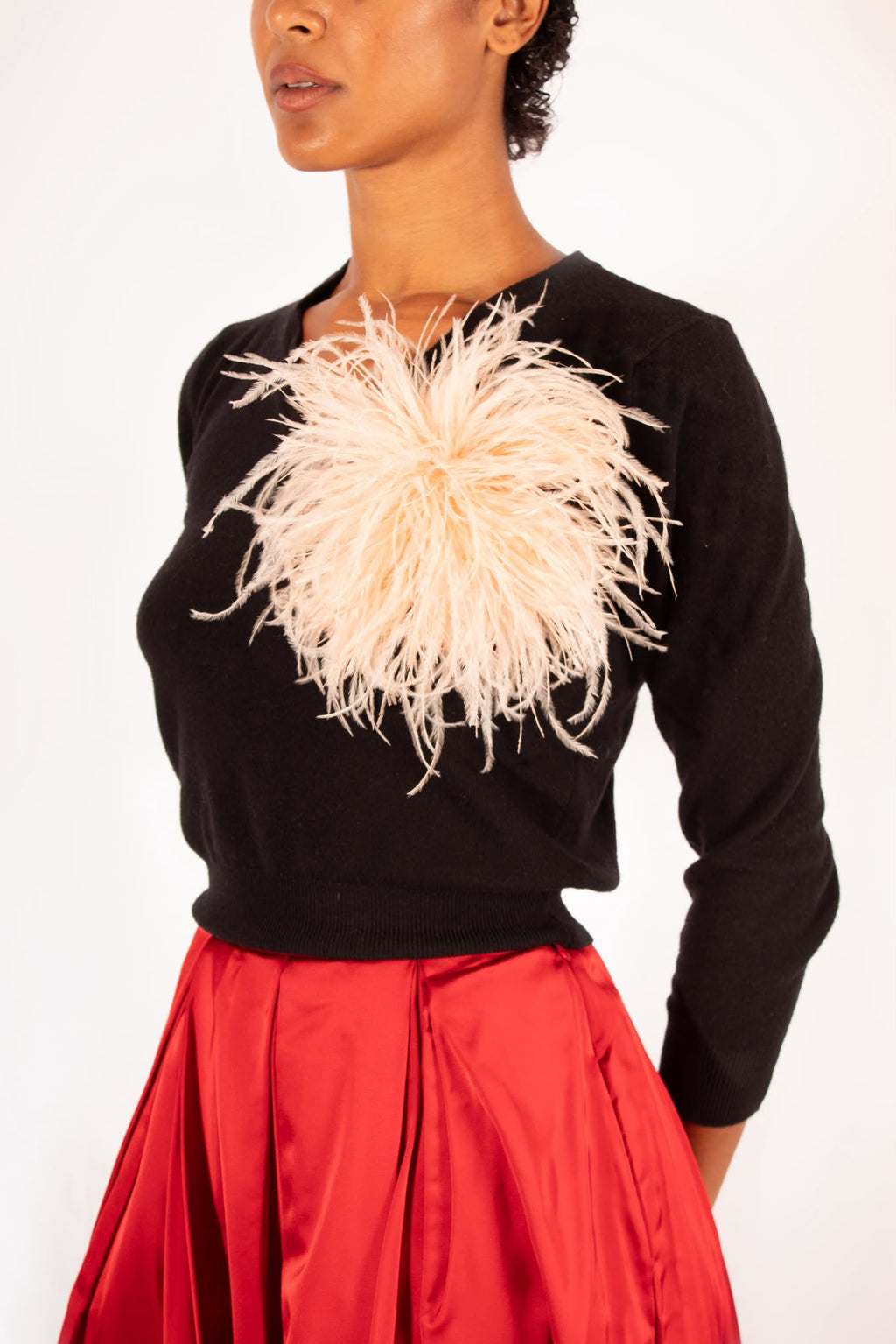 Ostrich Feather Brooch