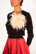 Ostrich Feather Brooch