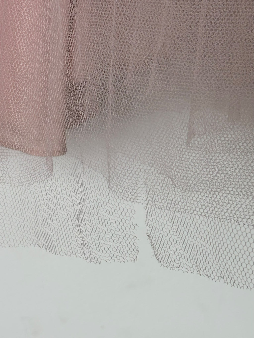 1950s Blush Tulle Gown With Taffeta Sash