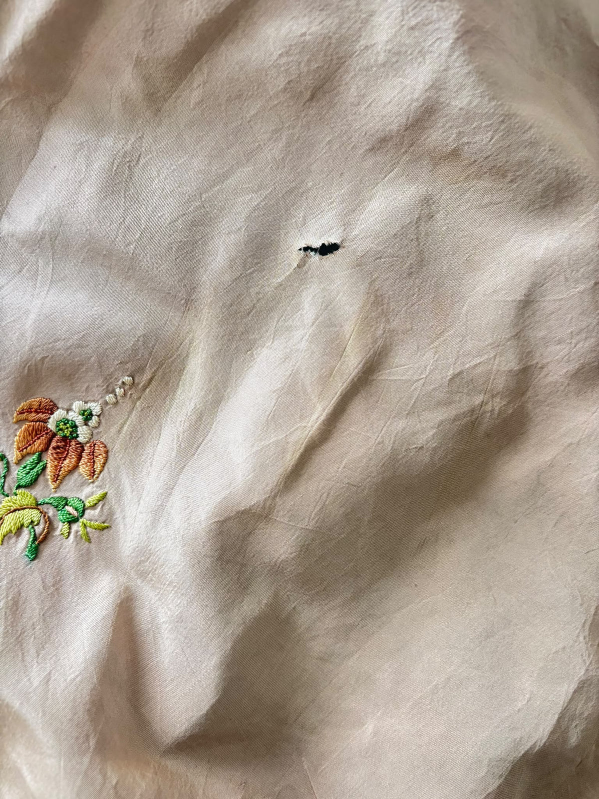 Antique Edwardian Embroidered Shawl