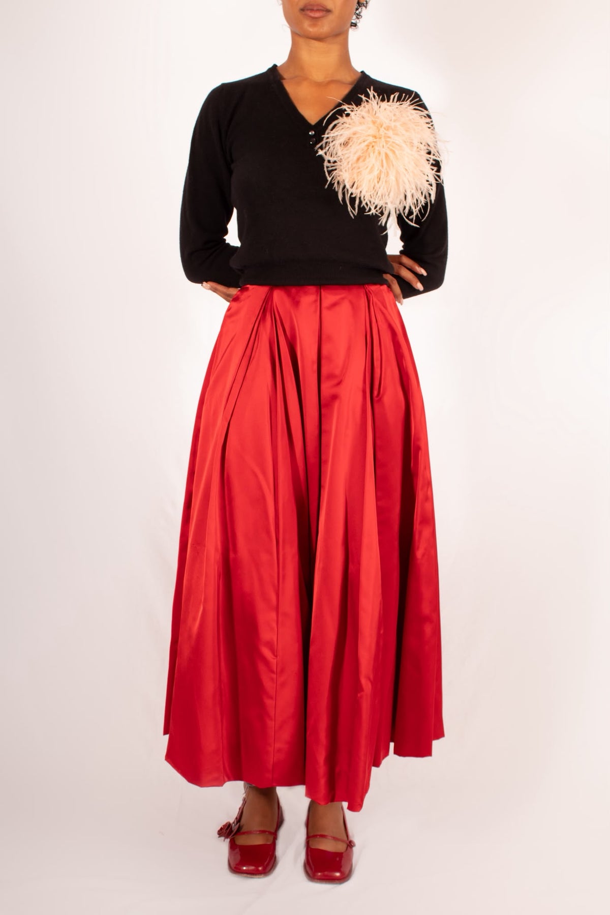 Ostrich Feather Brooch