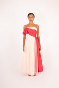 1950s Blush Tulle Gown With Taffeta Sash