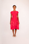 1950s Fuchsia Pink Velvet Dress